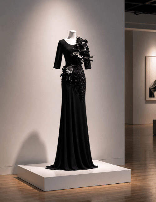 Evening gown on mannequin